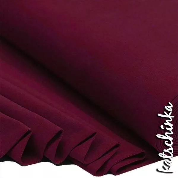 Bündchenstoff deep bordeaux als elastische Schlauchware Meterware